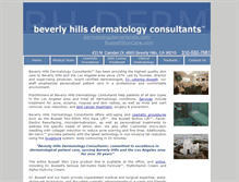 Tablet Screenshot of beverlyhillsdermatologyconsultants.com